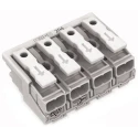WAGO 294 Series Snap-in Power Supply Connector Female Push-in 4-Pole 24A 500V 4-Way 294-5004