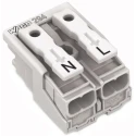 WAGO 294 Series Snap-in Power Supply Connector Female Push-in 2-Pole 24A 500V 294-5012