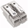 WAGO 294 Series Snap-in Power Supply Connector Female Push-in 2-Pole 24A 500V 294-5012
