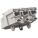 WAGO 294 Series Snap-in Power Supply Connector Female Push-in, 3-Pole, 24A, 500V, 3-Way 294-5113