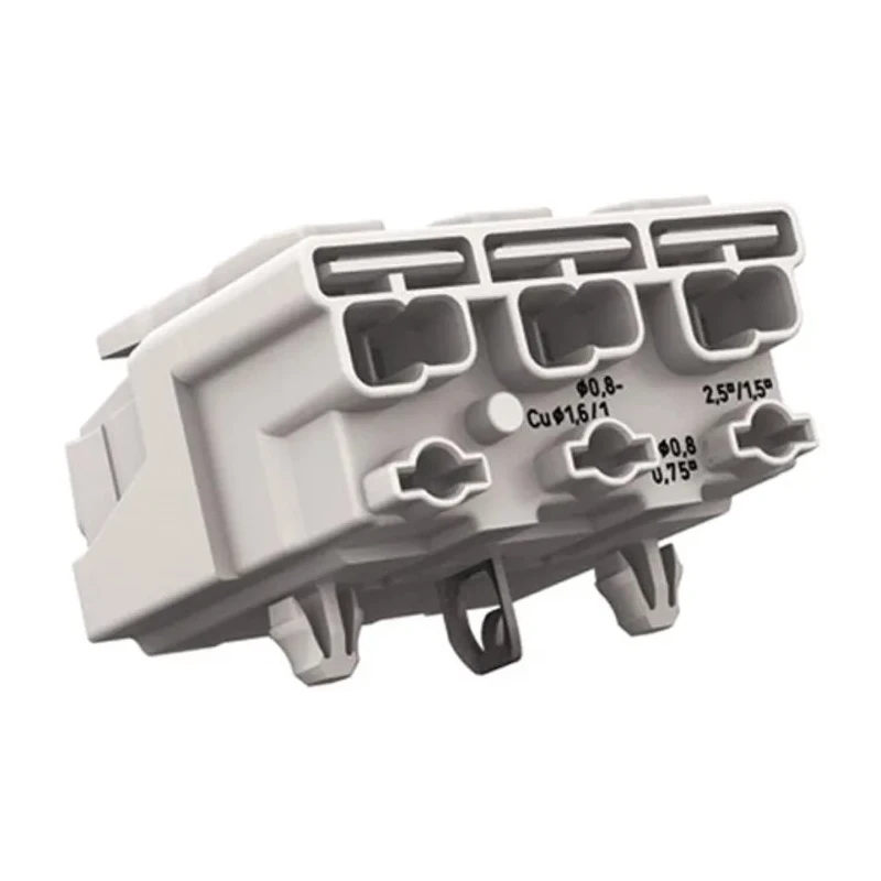 WAGO 294 Series Snap-in Power Supply Connector Female Push-in, 3-Pole, 24A, 500V, 3-Way 294-5113