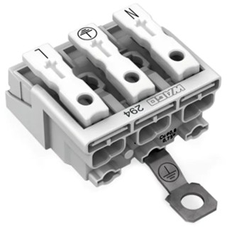 WAGO 294 Series Snap-in Power Supply Connector Female Push-in, 3-Pole, 24A, 3-Way 294-5413