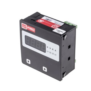 RS PRO Digital Ammeter 5 A AC 92 mm x 92 mm Cutout, 0.5 % rdg + 1 Digits Accuracy 136-5387