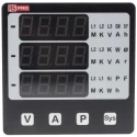 RS Pro Digital Panel Multifunction Meter Power Voltage Frequency Current LED Display 92mm x 92mm 136-5381