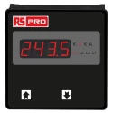 RS Pro Digital Voltmeter AC, LED Display 4-Digits ±0.5 + 1 Digit %, Cutout 92mm x 92mm Depth 55mm 136-5394