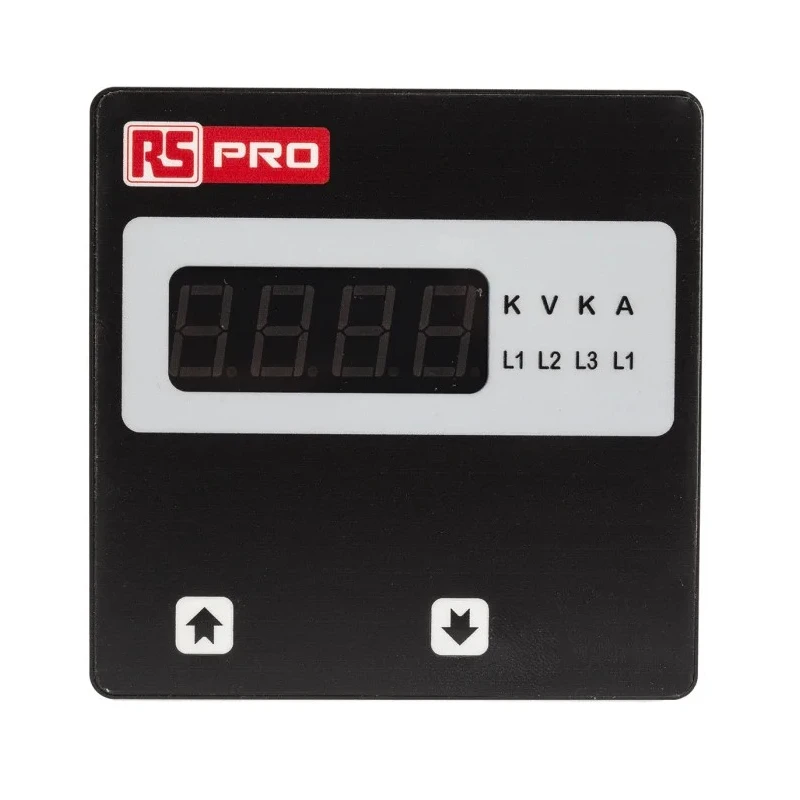 RS Pro Digital Voltmeter AC, LED Display 4-Digits ±0.5 + 1 Digit % Accuracy, 92 mm Cutout 136-5389