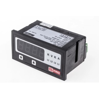 RS PRO Digital Voltmeter AC LED Display 4-Digits ±0.5 + 1 Digit % Meter Accuracy 43.5mm x 92mm Cutout 136-5388