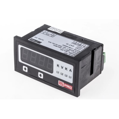 RS PRO Digital Voltmeter AC LED Display 4-Digits ±0.5 + 1 Digit % Meter Accuracy 43.5mm x 92mm Cutout 136-5388