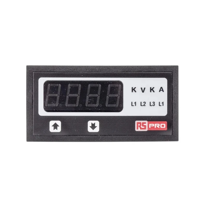 RS PRO Digital Voltmeter AC LED Display 4-Digits ±0.5 + 1 Digit % Meter Accuracy 43.5mm x 92mm Cutout 136-5388