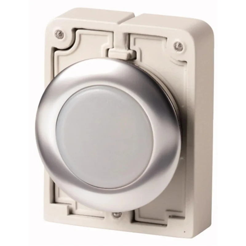 Eaton White Pilot Light 30 mm Cutout Metal Bezel IP67 Panel Mount RMQ Titan Series 183287 M30C-FL-W
