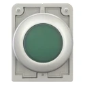 Eaton Green Pilot Light, 30 mm Cutout Diameter, Panel Mount, IP67 Rated, Metal Bezel RMQ Titan M30 Series 183283 M30C-FL-G