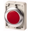 Eaton Red Pilot Light, 30 mm Cutout, Round Shape, Metal Bezel, IP67 Rated, Panel Mount RMQ Titan M30 Series 183282 M30C-FL-R