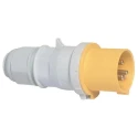 Bals Industrial Power Connector IP44 Yellow Cable Mount 2P+PE 16A 110V Straight Quick-Connect 