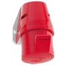 Bals Wall Mount Industrial Power Connector, 32A, 415V, IP44, Polyamide, Spring Terminal, Red, 3P+N+PE IP44