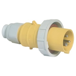 Bals IP67 Yellow Cable Mount 2P+PE Straight Industrial Power Connector 16A 110V IP67 Rated 