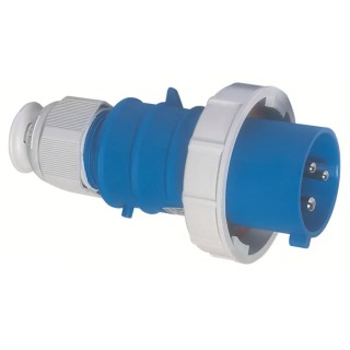 Bals IP67 Blue Cable Mount 2P+PE Straight Industrial Power Connector 16A 230V IP67 