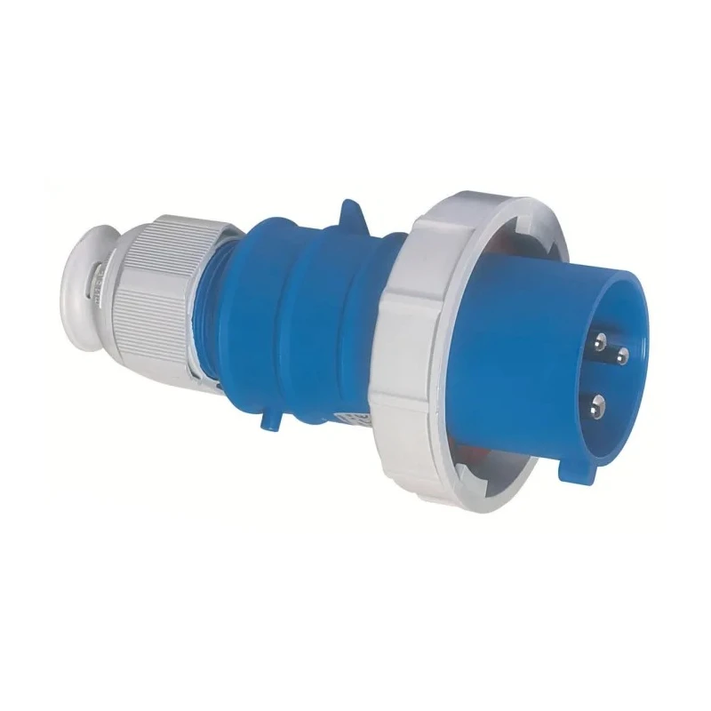Bals IP67 Blue Cable Mount 2P+PE Straight Industrial Power Connector 16A 230V IP67 