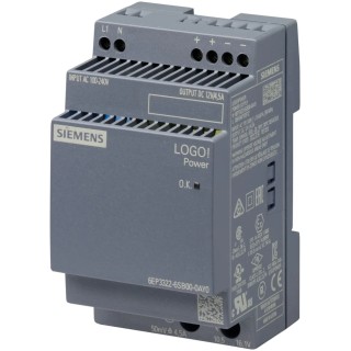 Siemens LOGO POWER Switched Mode DIN Rail Power Supply 264V AC Input 12V DC, 4.5 A Output DC 54 W 6EP3322-6SB00-0AY0