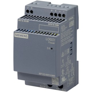 Siemens LOGO POWER Switched Mode DIN Rail Power Supply AC/DC Input 85-264V AC, Output 15V DC, 4A, 60W 6EP3322-6SB10-0AY0