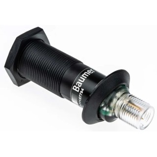 Baumer Diffuse Photoelectric Sensor Barrel Sensor 0 → 300 mm PNP Threaded Terminal IP67 OR18.ZI-PW1P.71O/B013