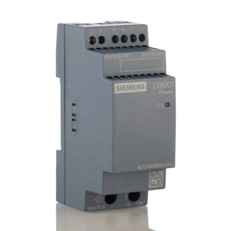 Siemens LOGO POWER Switched Mode DIN Rail Power Supply 264V AC/DC Input 5V DC, 3A Output, 15W 6EP3310-6SB00-0AY0