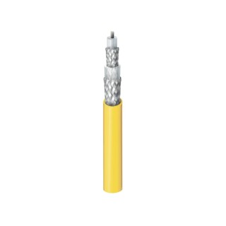 Belden Yellow Triax Cable 6.12 mm OD 152 m Length 50 Ω Impedance 1400 V 20AWG Stranded Tinned Copper Conductor 9222 004500