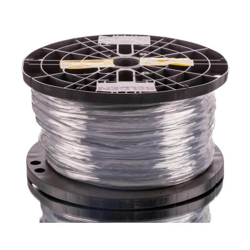 Belden Audio Cable 2-Pair Unscreened, 152m Length, Tin Copper Stranded Conductor, PVC Silver Jacket, 80°C, 9156 060500