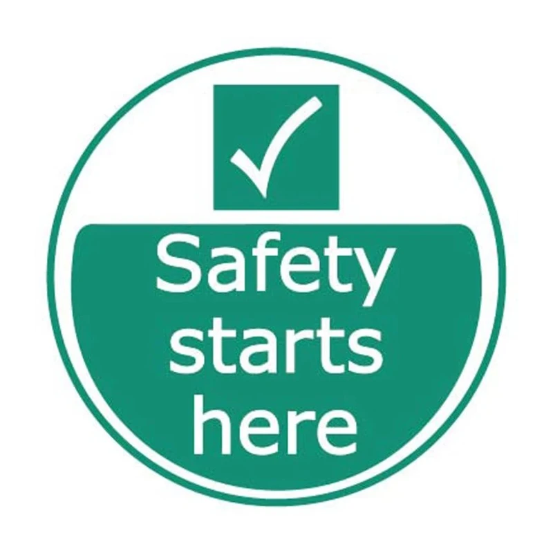 RS PRO Vinyl Hazard & Warning Label Safety Starts Here English 50mm Height 5mm Width 136-6411