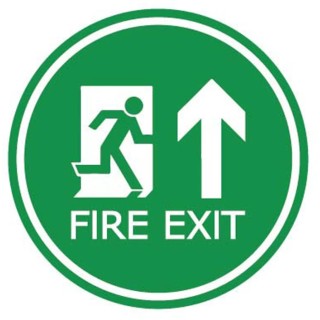 RS PRO Vinyl Fire Exit English Exit Sign 5mm Width 50mm Height Non-Slip R11 Class 1 136-6412