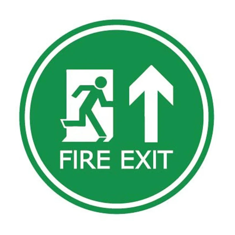 RS PRO Vinyl Fire Exit English Exit Sign 5mm Width 50mm Height Non-Slip R11 Class 1 136-6412
