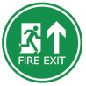 RS PRO Vinyl Fire Exit English Exit Sign 5mm Width 50mm Height Non-Slip R11 Class 1 136-6412