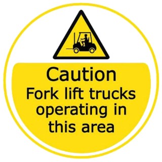 RS PRO Hazard & Warning Label Vinyl Floor Sticker, Yellow and Black, 50mm x 5mm, English, Model 136-6413