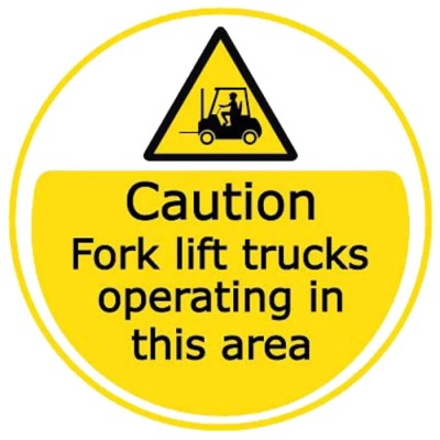 RS PRO Hazard & Warning Label Vinyl Floor Sticker, Yellow and Black, 50mm x 5mm, English, Model 136-6413