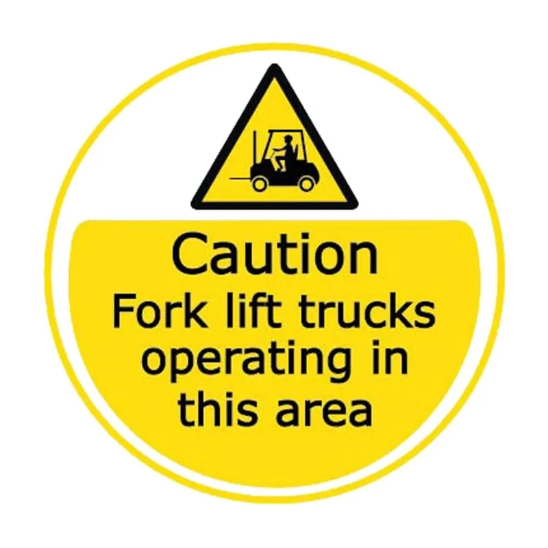 RS PRO Hazard & Warning Label Vinyl Floor Sticker, Yellow and Black, 50mm x 5mm, English, Model 136-6413