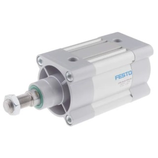 Festo Pneumatic Piston Rod Cylinder 80mm Bore, 25mm Stroke, Double Acting, Aluminium Body DSBC-80-25-PPVA-N3