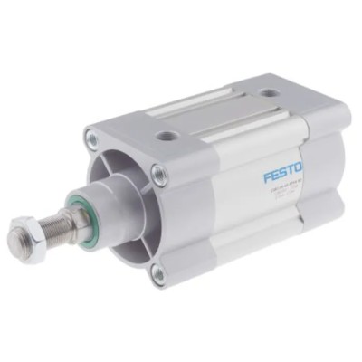 Festo Pneumatic Piston Rod Cylinder 80mm Bore, 25mm Stroke, Double Acting, Aluminium Body DSBC-80-25-PPVA-N3