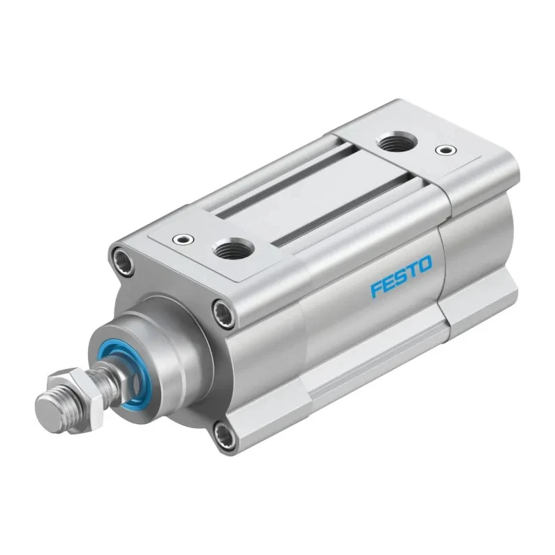 Festo Pneumatic Piston Rod Cylinder Double Acting 63mm Bore 40mm Stroke Aluminium Body DSBC-63-40-PPVA-N3