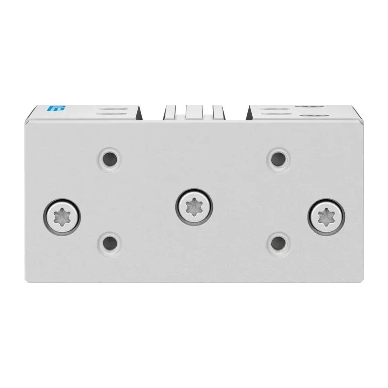 Festo Pneumatic Guided Cylinder DFM Series 63mm Bore, 50mm Stroke, Double Acting, Through Hole Mount DFM-63-50-P-A-GF