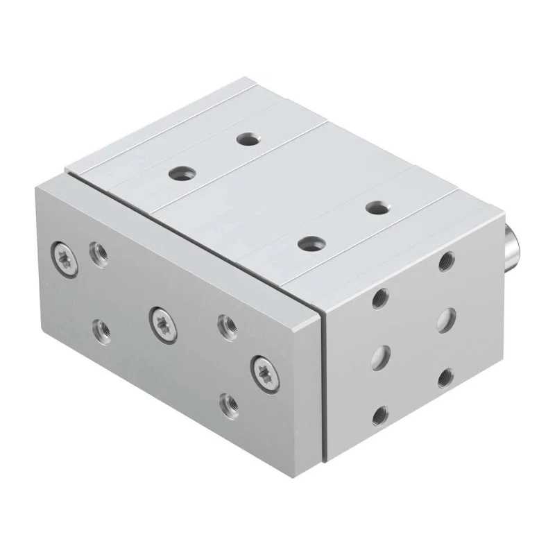 Festo Pneumatic Guided Cylinder DFM Series 63mm Bore, 50mm Stroke, Double Acting, Through Hole Mount DFM-63-50-P-A-GF
