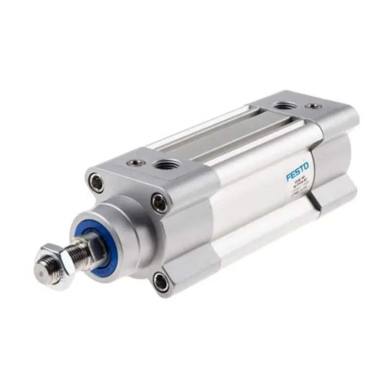 Festo Pneumatic Piston Rod Cylinder Double Acting 40mm Bore Aluminium Body 12 bar Operating Pressure DSBC-40-40-PPSA-N3