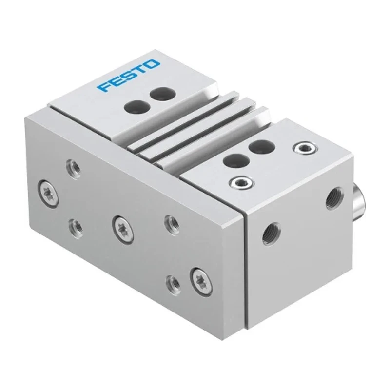 Festo Pneumatic Guided Cylinder 63mm Bore, Double Acting, 25mm Stroke, Through Hole Mount DFM-63-25-P-A-GF