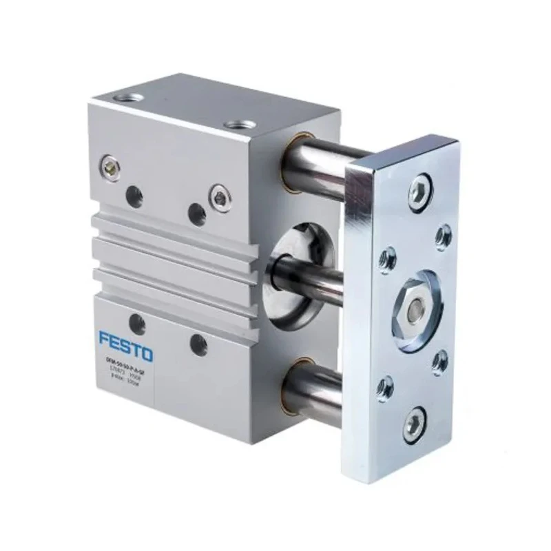 Festo Pneumatic Guided Cylinder 50mm Bore Double Acting Through Hole Mount 10 bar Pressure DFM-50-160-P-A-GF