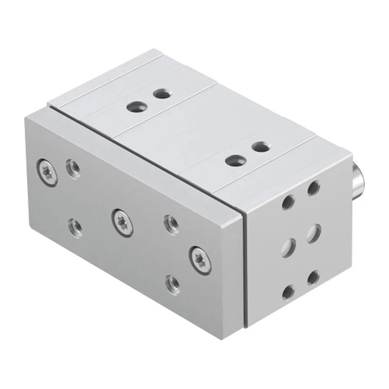 Festo Pneumatic Guided Cylinder 63mm Bore, Double Acting, 25mm Stroke, Through Hole Mount DFM-63-25-P-A-GF