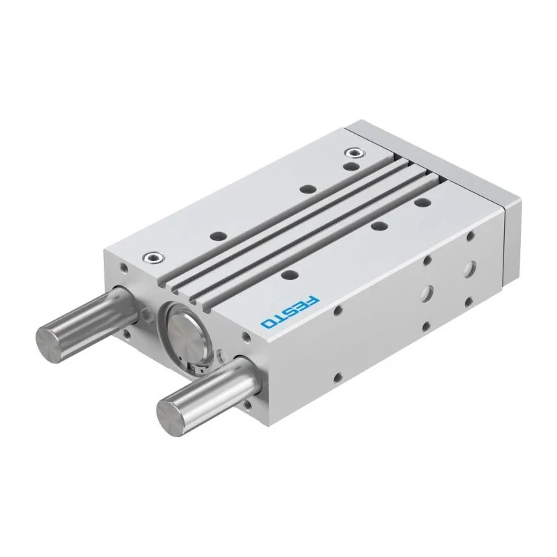 Festo Pneumatic Guided Cylinder 50mm Bore Double Acting Through Hole Mount 10 bar Pressure DFM-50-160-P-A-GF