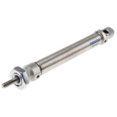 Festo Pneumatic Cylinder DSNU Series Double Acting Aluminium Through Hole Mount 16 mm Piston Diameter 70 mm DSNU-16-70-PPV-A