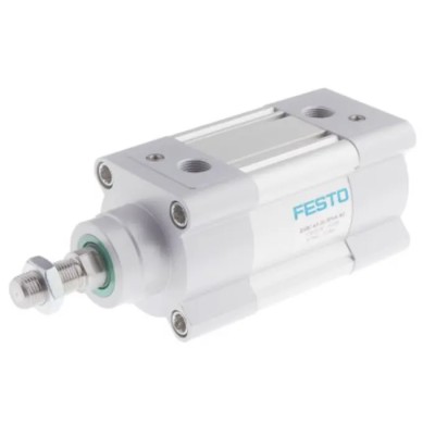 Festo Pneumatic Piston Rod Cylinder DSBC Series 63mm Bore, 30mm Stroke, Double Acting, Air Cushion DSBC-63-30-PPVA-N3