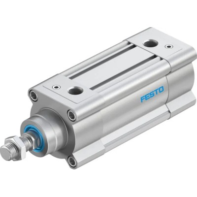 Festo Pneumatic Piston Rod Cylinder 63mm Bore 60mm Stroke Aluminium Body Double Acting DSBC-63-60-PPVA-N3