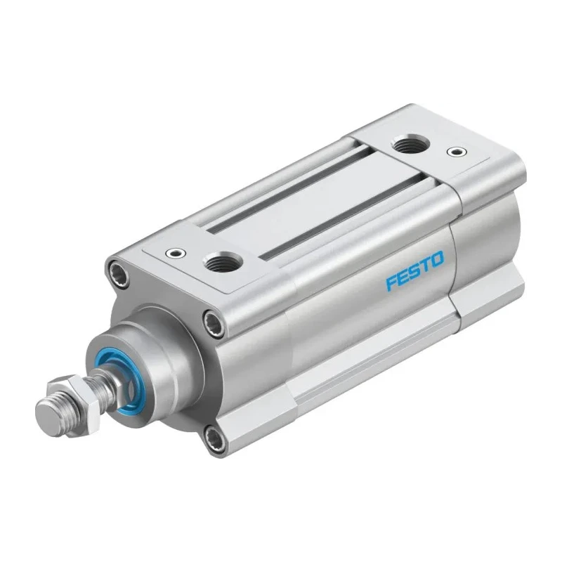 Festo Pneumatic Piston Rod Cylinder 63mm Bore 60mm Stroke Aluminium Body Double Acting DSBC-63-60-PPVA-N3