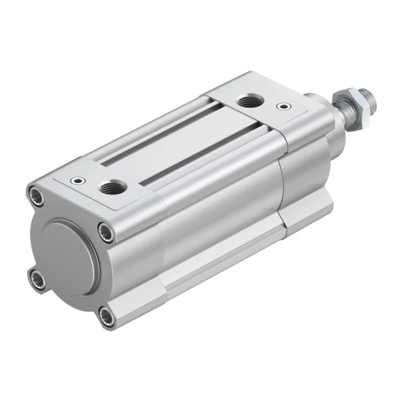 Festo Pneumatic Piston Rod Cylinder 63mm Bore 60mm Stroke Aluminium Body Double Acting DSBC-63-60-PPVA-N3