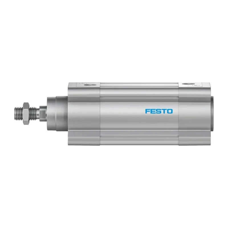 Festo Pneumatic Piston Rod Cylinder 63mm Bore 60mm Stroke Aluminium Body Double Acting DSBC-63-60-PPVA-N3